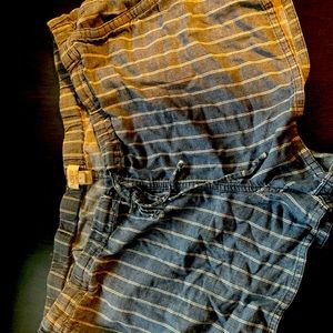 J crew shortie chambray striped short